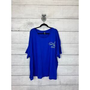Wild Fable Plus Size Blue & Green Saint Tropez Summer Graphic Tee Size 3X